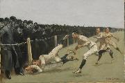 Frederic Remington Touchdown, Yale vs. Princeton, Thanksgiving Day oil